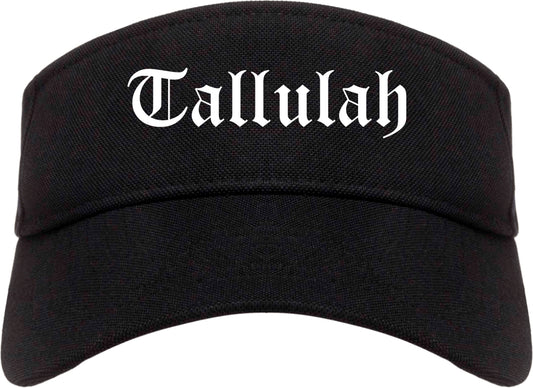 Tallulah Louisiana LA Old English Mens Visor Cap Hat Black