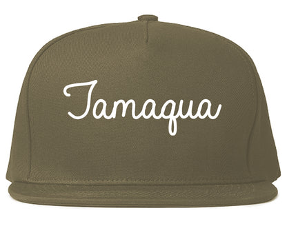 Tamaqua Pennsylvania PA Script Mens Snapback Hat Grey