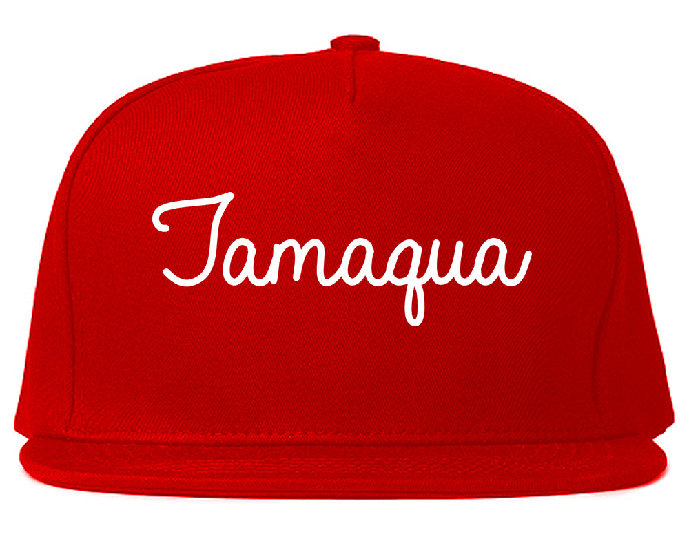 Tamaqua Pennsylvania PA Script Mens Snapback Hat Red
