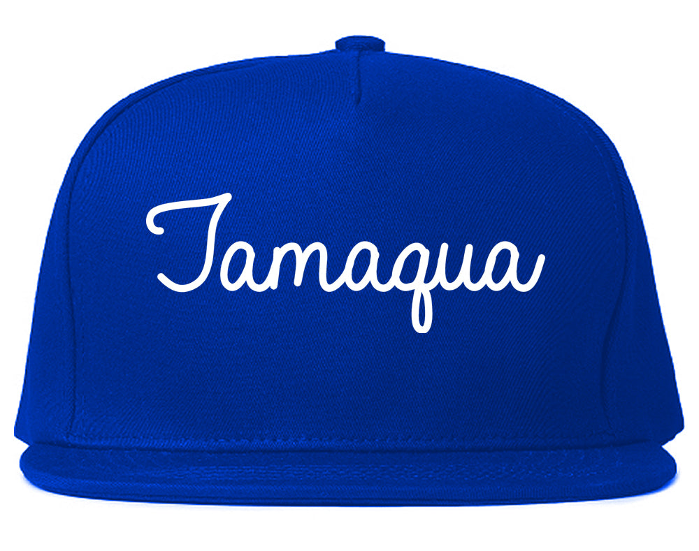 Tamaqua Pennsylvania PA Script Mens Snapback Hat Royal Blue
