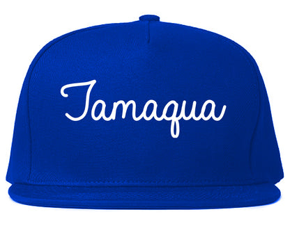 Tamaqua Pennsylvania PA Script Mens Snapback Hat Royal Blue
