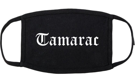 Tamarac Florida FL Old English Cotton Face Mask Black