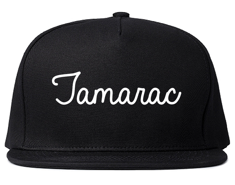 Tamarac Florida FL Script Mens Snapback Hat Black