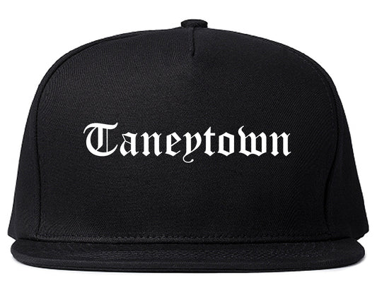 Taneytown Maryland MD Old English Mens Snapback Hat Black