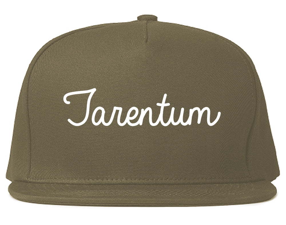 Tarentum Pennsylvania PA Script Mens Snapback Hat Grey