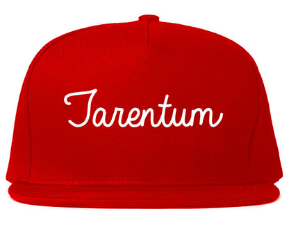 Tarentum Pennsylvania PA Script Mens Snapback Hat Red