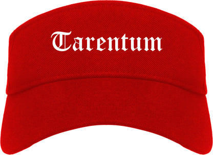 Tarentum Pennsylvania PA Old English Mens Visor Cap Hat Red