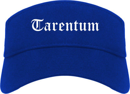 Tarentum Pennsylvania PA Old English Mens Visor Cap Hat Royal Blue