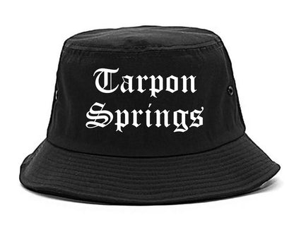 Tarpon Springs Florida FL Old English Mens Bucket Hat Black