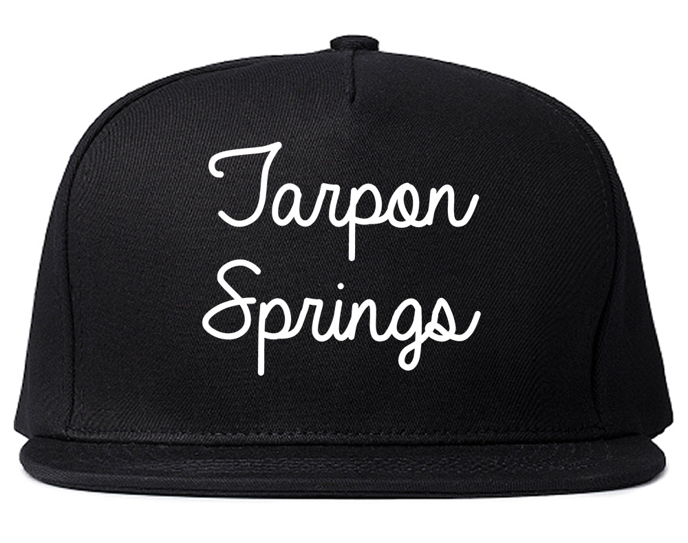 Tarpon Springs Florida FL Script Mens Snapback Hat Black