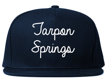 Tarpon Springs Florida FL Script Mens Snapback Hat Navy Blue
