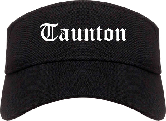 Taunton Massachusetts MA Old English Mens Visor Cap Hat Black