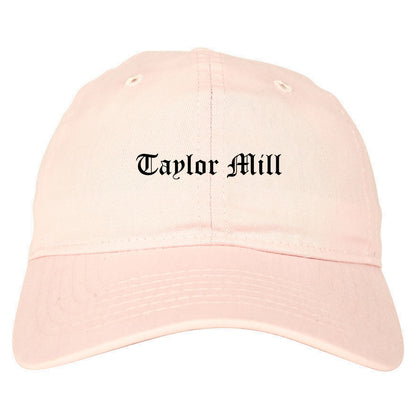 Taylor Mill Kentucky KY Old English Mens Dad Hat Baseball Cap Pink