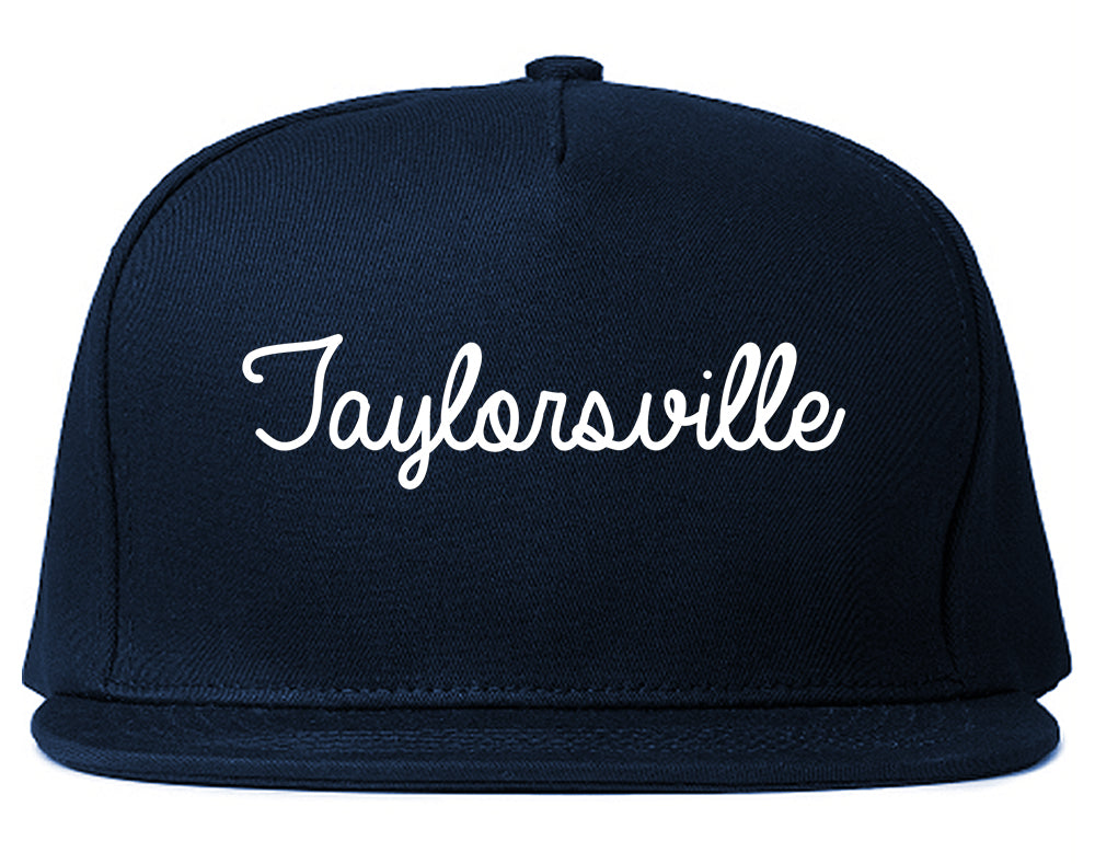 Taylorsville Utah UT Script Mens Snapback Hat Navy Blue