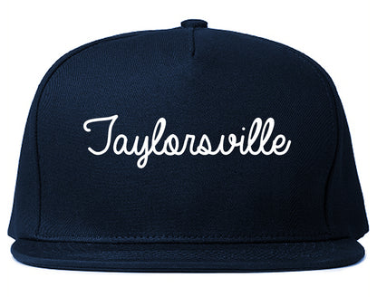 Taylorsville Utah UT Script Mens Snapback Hat Navy Blue