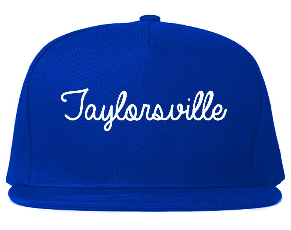 Taylorsville Utah UT Script Mens Snapback Hat Royal Blue