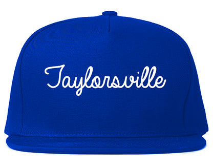 Taylorsville Utah UT Script Mens Snapback Hat Royal Blue