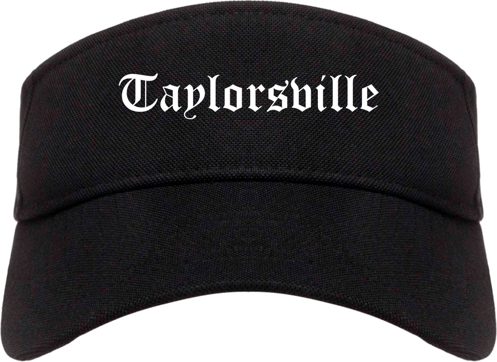 Taylorsville Utah UT Old English Mens Visor Cap Hat Black