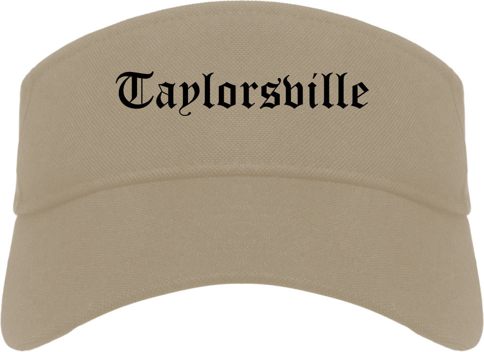 Taylorsville Utah UT Old English Mens Visor Cap Hat Khaki