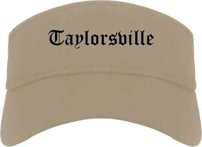 Taylorsville Utah UT Old English Mens Visor Cap Hat Khaki