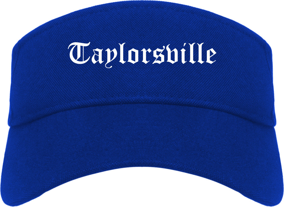 Taylorsville Utah UT Old English Mens Visor Cap Hat Royal Blue