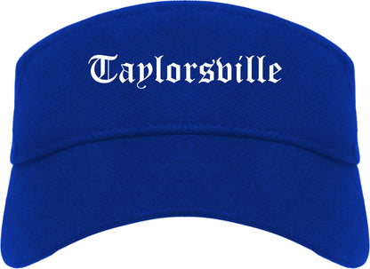 Taylorsville Utah UT Old English Mens Visor Cap Hat Royal Blue