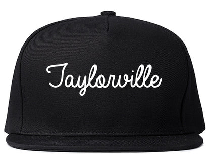 Taylorville Illinois IL Script Mens Snapback Hat Black