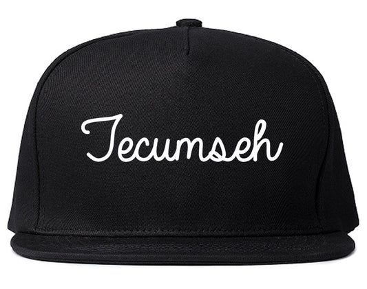 Tecumseh Michigan MI Script Mens Snapback Hat Black