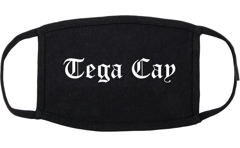 Tega Cay South Carolina SC Old English Cotton Face Mask Black