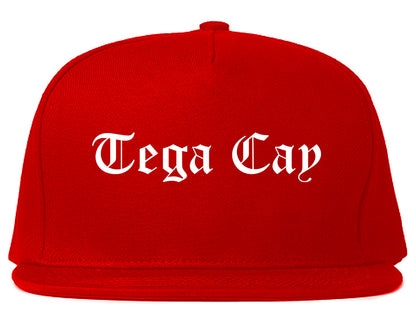 Tega Cay South Carolina SC Old English Mens Snapback Hat Red