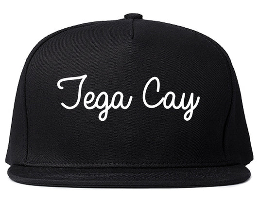 Tega Cay South Carolina SC Script Mens Snapback Hat Black