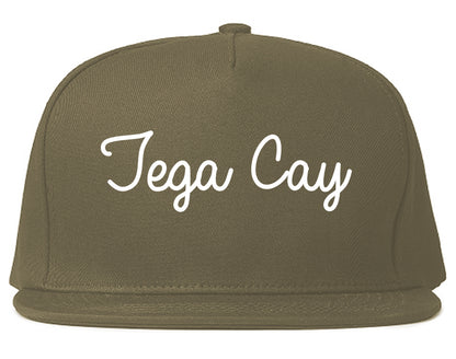 Tega Cay South Carolina SC Script Mens Snapback Hat Grey