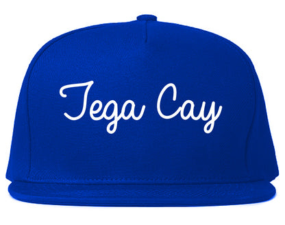 Tega Cay South Carolina SC Script Mens Snapback Hat Royal Blue