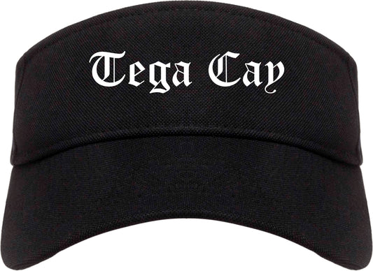 Tega Cay South Carolina SC Old English Mens Visor Cap Hat Black