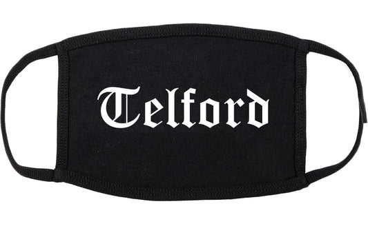 Telford Pennsylvania PA Old English Cotton Face Mask Black