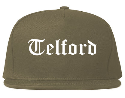 Telford Pennsylvania PA Old English Mens Snapback Hat Grey