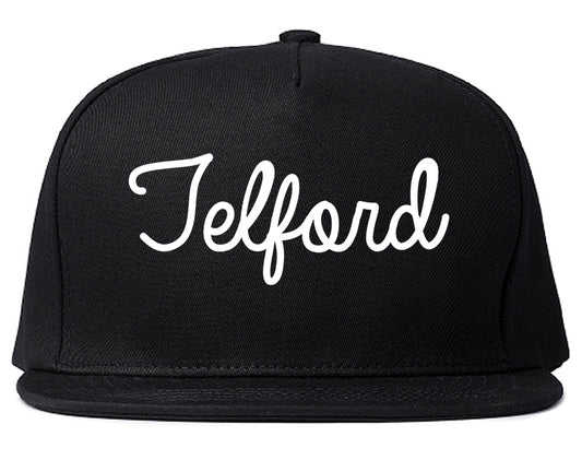 Telford Pennsylvania PA Script Mens Snapback Hat Black