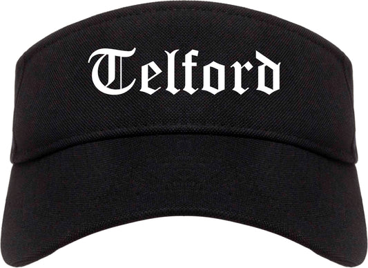 Telford Pennsylvania PA Old English Mens Visor Cap Hat Black