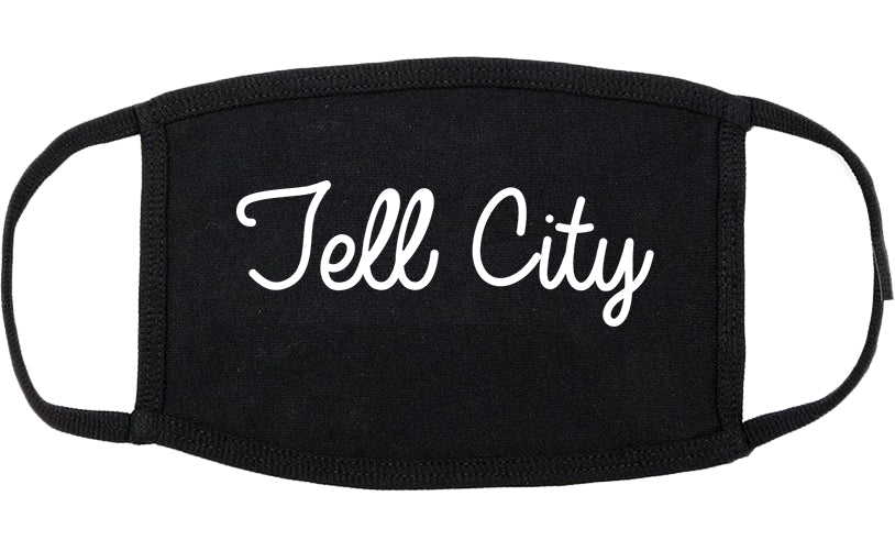 Tell City Indiana IN Script Cotton Face Mask Black