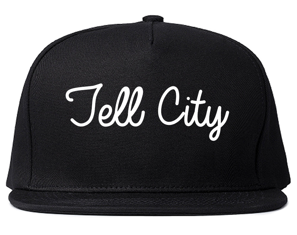 Tell City Indiana IN Script Mens Snapback Hat Black