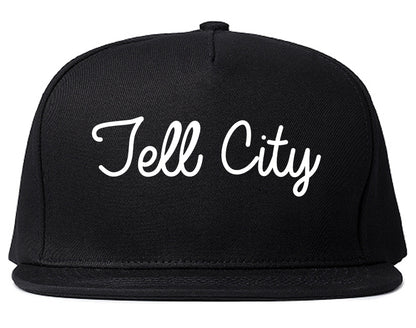 Tell City Indiana IN Script Mens Snapback Hat Black