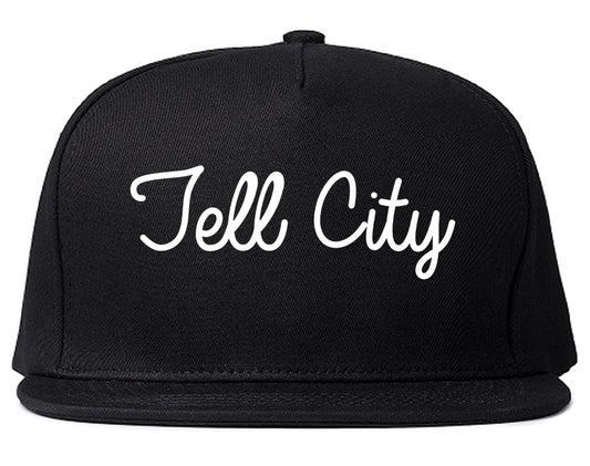 Tell City Indiana IN Script Mens Snapback Hat Black