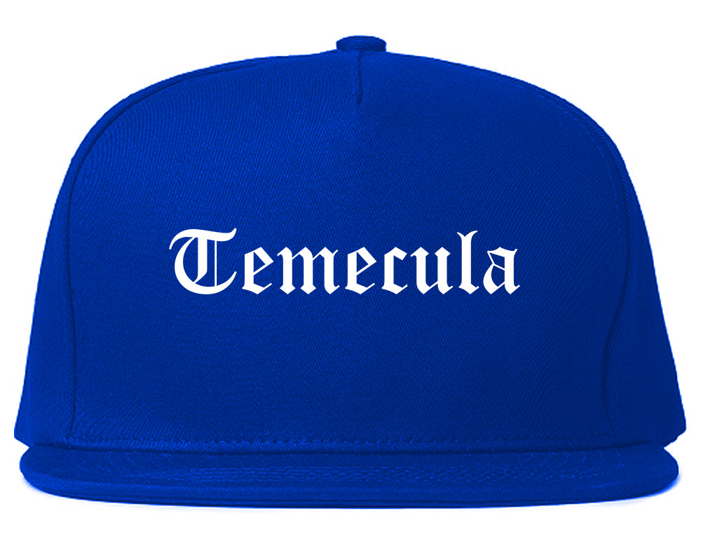 Temecula California CA Old English Mens Snapback Hat Royal Blue