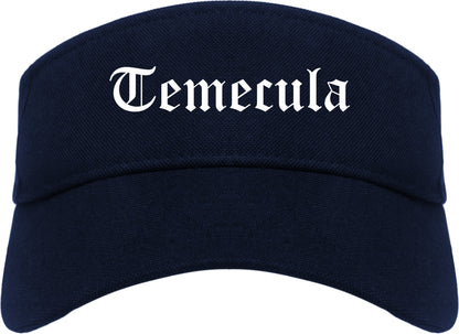 Temecula California CA Old English Mens Visor Cap Hat Navy Blue