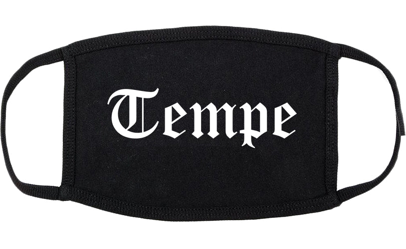 Tempe Arizona AZ Old English Cotton Face Mask Black