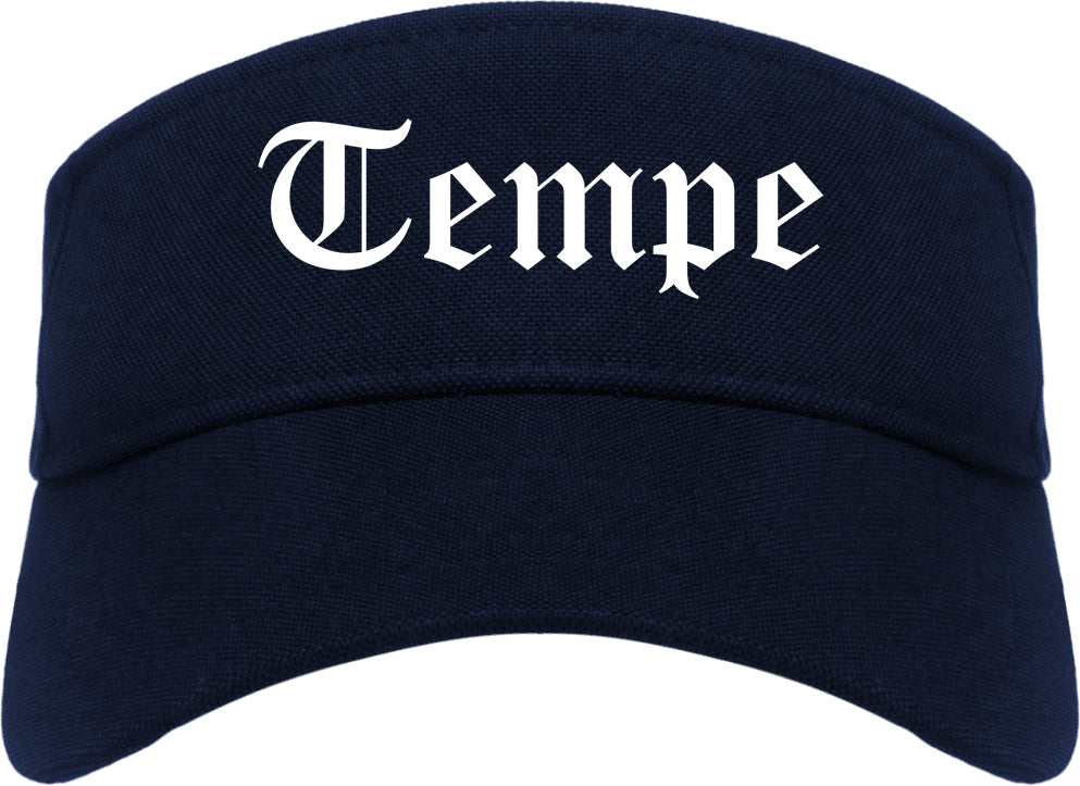 Tempe Arizona AZ Old English Mens Visor Cap Hat Navy Blue