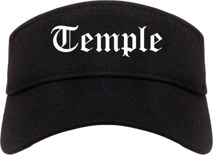 Temple Georgia GA Old English Mens Visor Cap Hat Black