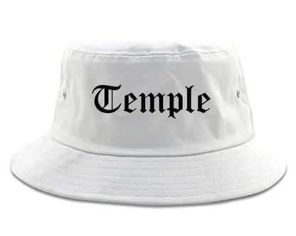 Temple Georgia GA Old English Mens Bucket Hat White