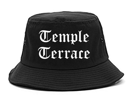 Temple Terrace Florida FL Old English Mens Bucket Hat Black