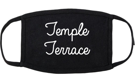 Temple Terrace Florida FL Script Cotton Face Mask Black